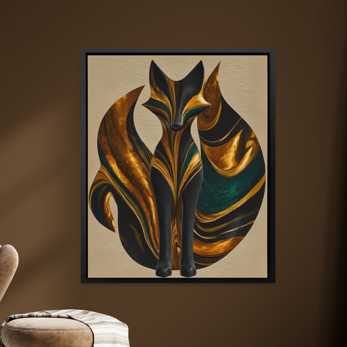 Kitsune Golden Tails — Kitsune Golden Tails brown room Zoom 291