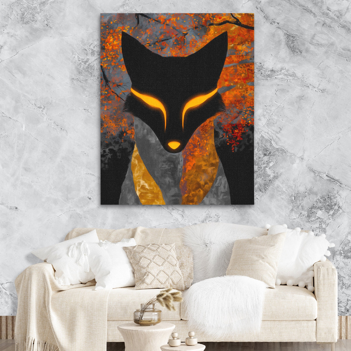 Kitsune Nocturnal Fire — Kitsune Nocturnal Fire Lux Couch Marble Walls 52