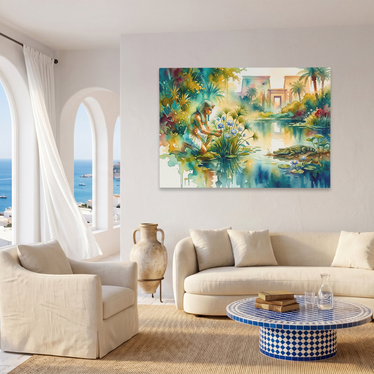 Kneeling By Nile — Kneeling By Nile Coast Living Room Land 110