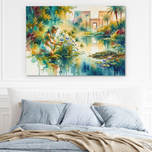 Kneeling By Nile — Kneeling By Nile Light Blue Bed 215