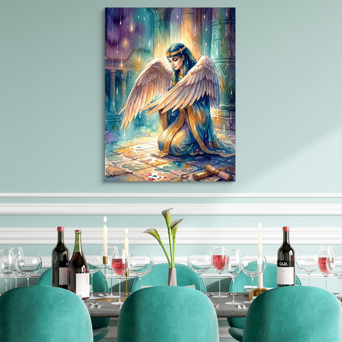 Kneeling Temple Oracle - Luxury Wall Art