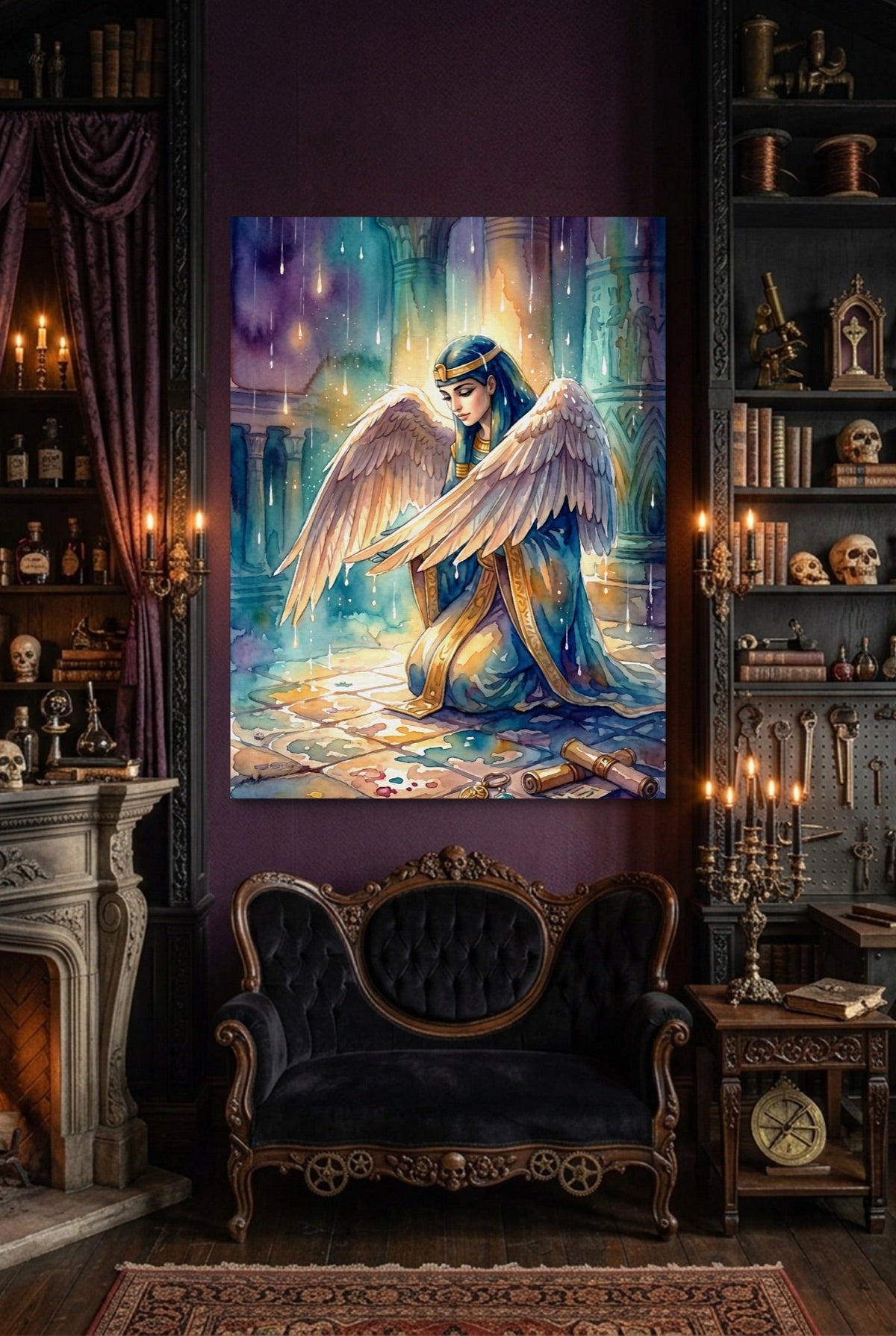 Kneeling Temple Oracle - Luxury Wall Art