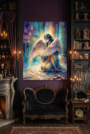 Kneeling Temple Oracle - Luxury Wall Art