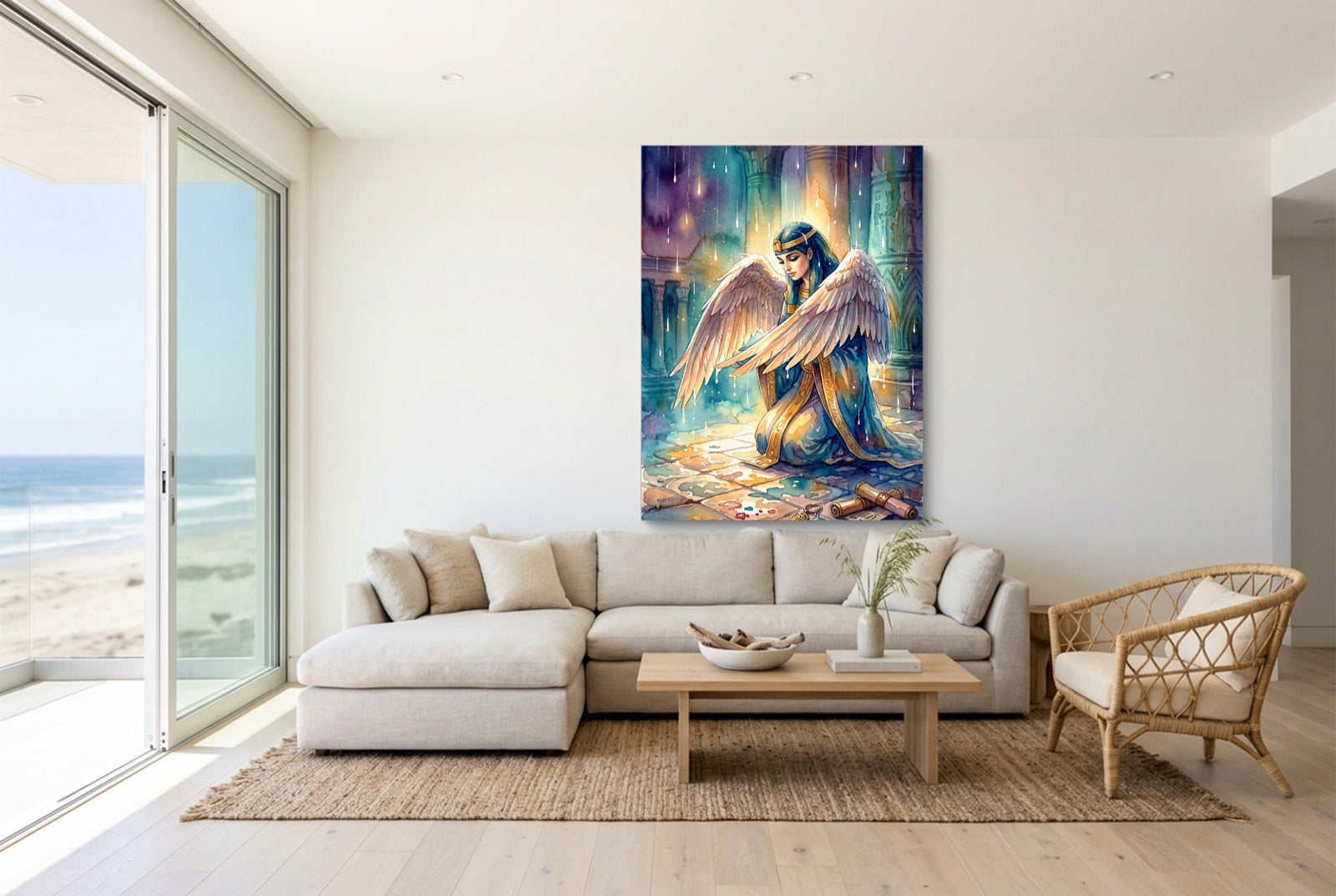 Kneeling Temple Oracle - Luxury Wall Art