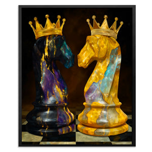 Knights of Golden Strategy - Luxury Wall Art