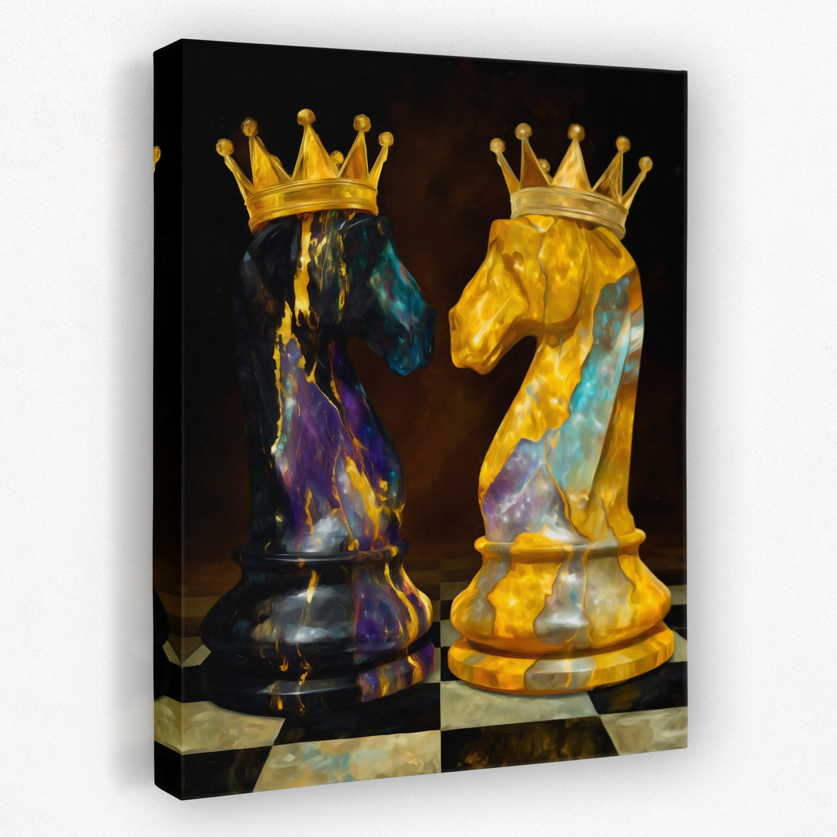Knights of Golden Strategy - Luxury Wall Art