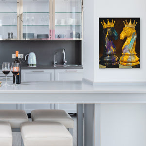 Knights of Golden Strategy - Luxury Wall Art