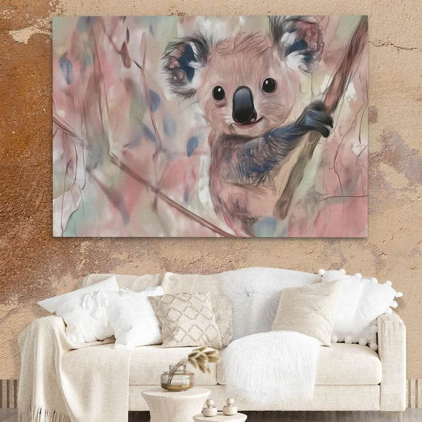 Koala Climbing in a room