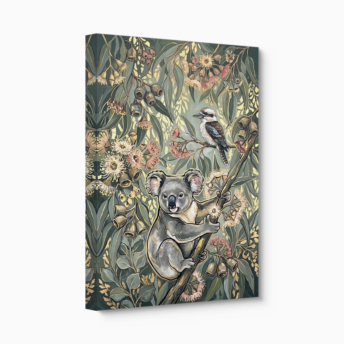 Koala Eucalyptus Bloom — koala eucalyptus bloom angled flush print