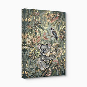 Koala Eucalyptus Bloom — koala eucalyptus bloom angled flush print