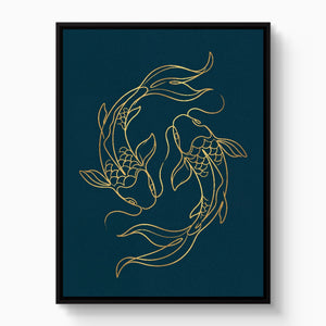 Koi Deep Embrace - Luxury Wall Art