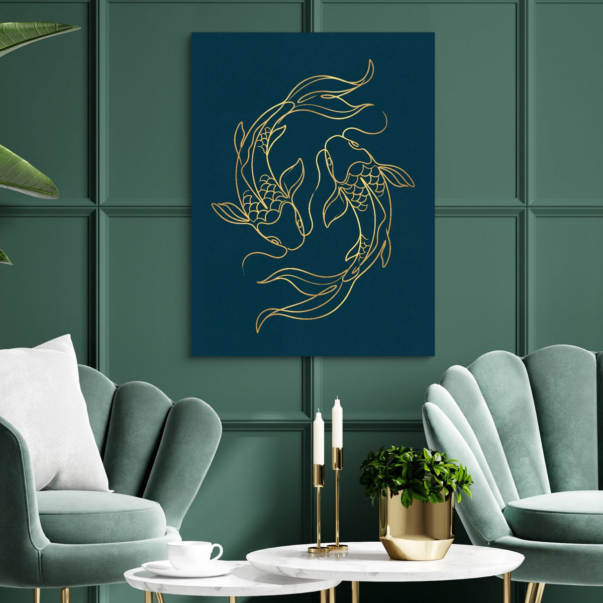 Koi Deep Embrace - Luxury Wall Art