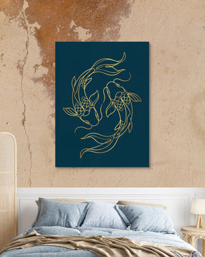 Koi Deep Embrace - Luxury Wall Art