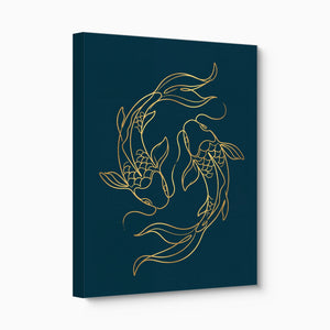 Koi Deep Embrace — koi deep embrace angled flush print