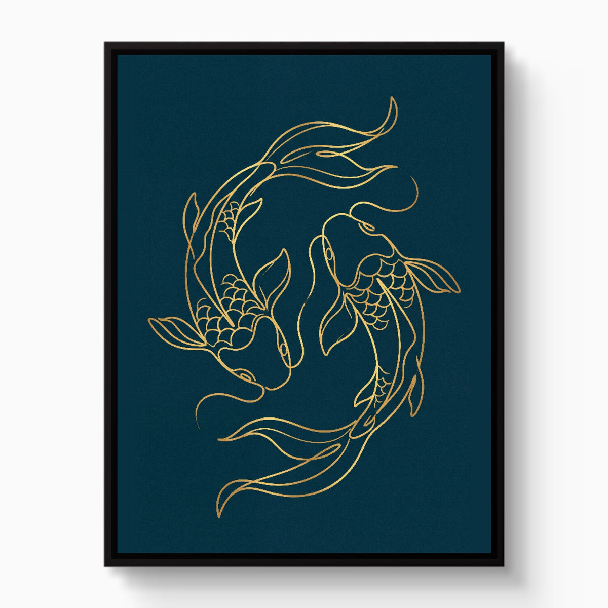 Koi Deep Embrace — koi deep embrace white studio framed black
