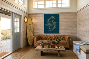 Koi Deep Embrace — koi deep embrace living room with couch 3 1port flush print