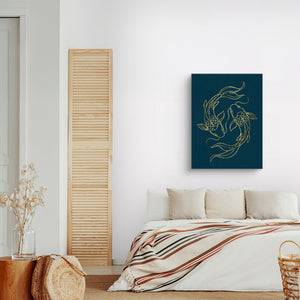 Koi Deep Embrace — koi deep embrace sq land nice bedroom 1port flush print