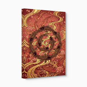 Koi Golden Flow — koi golden flow angled flush print