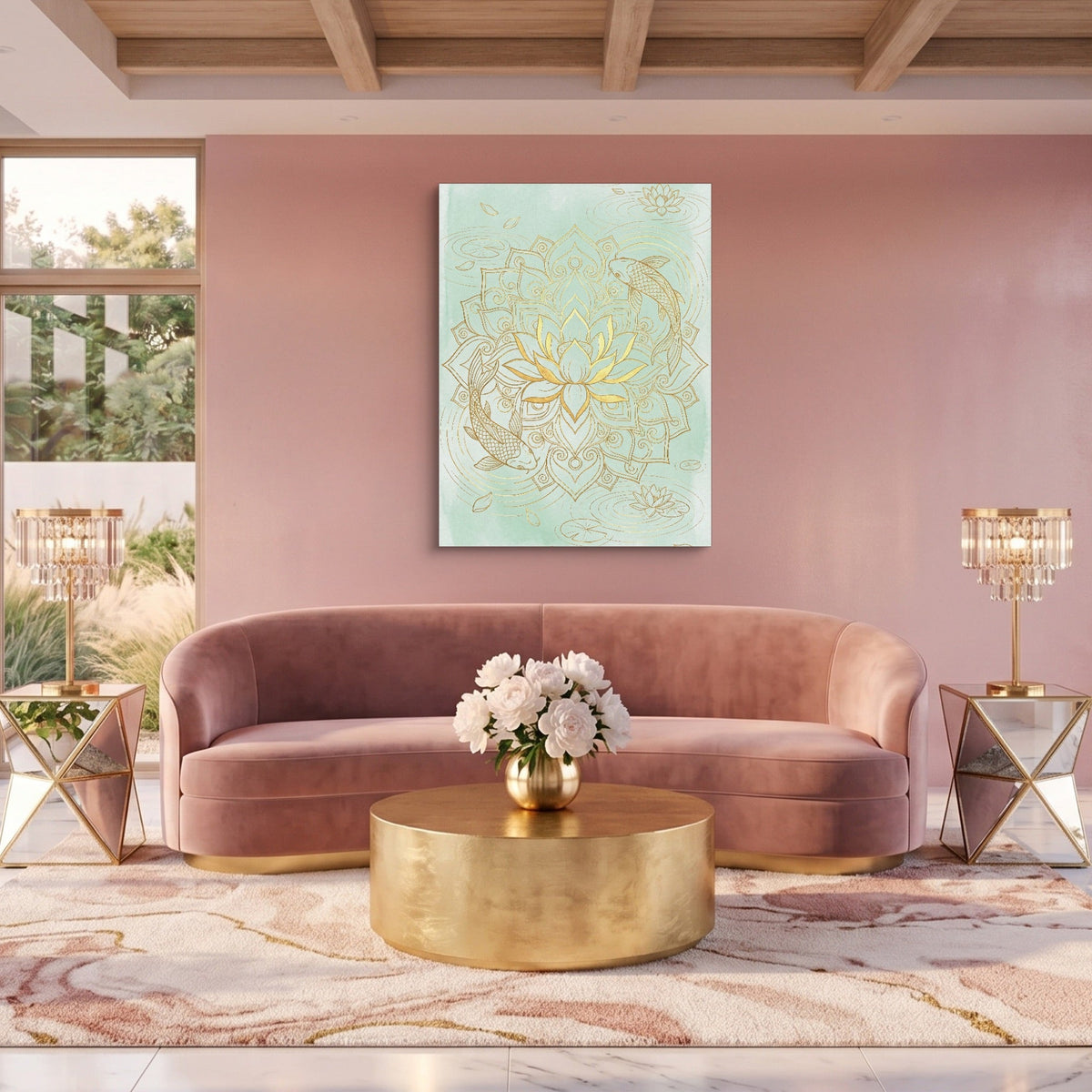 Koi Pond Mandala - Luxury Wall Art
