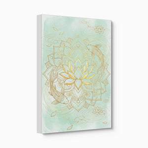 Koi Pond Mandala — koi pond mandala angled flush print