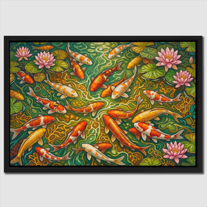 Koi Pond Tapestry — Koi Pond Tapestry Close Up Landscape 91