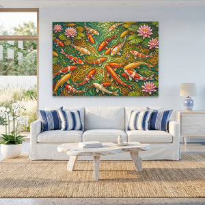 Koi Pond Tapestry — Koi Pond Tapestry Beach House Land 28