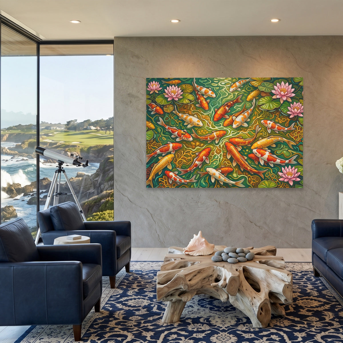 Koi Pond Tapestry — Koi Pond Tapestry Coastal Views Land 154