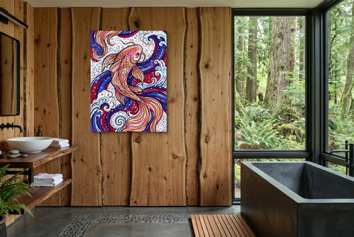 Koi Swirl - Luxury Wall Art