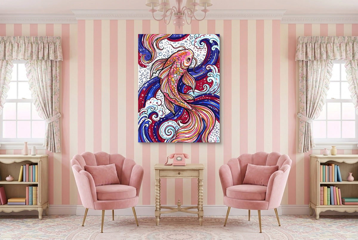 Koi Swirl - Luxury Wall Art