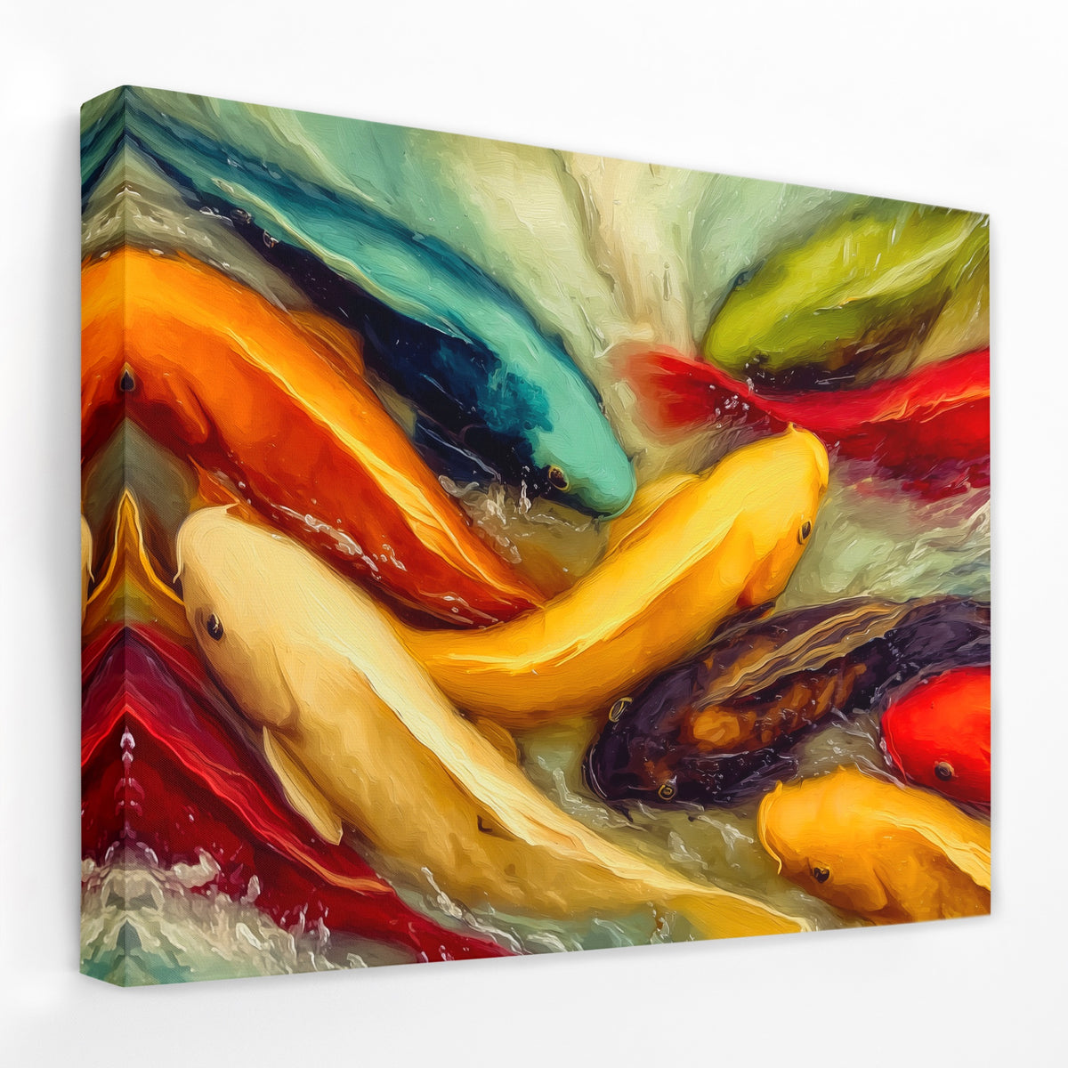 Koi Vermillion Cascade — Koi Vermillion Cascade Landscape   Side View   Mirror Wrap 129