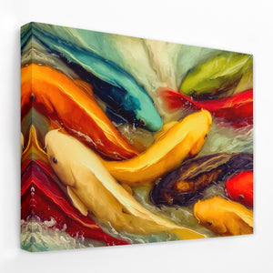 Koi Vermillion Cascade — Koi Vermillion Cascade Landscape   Side View   Mirror Wrap 129