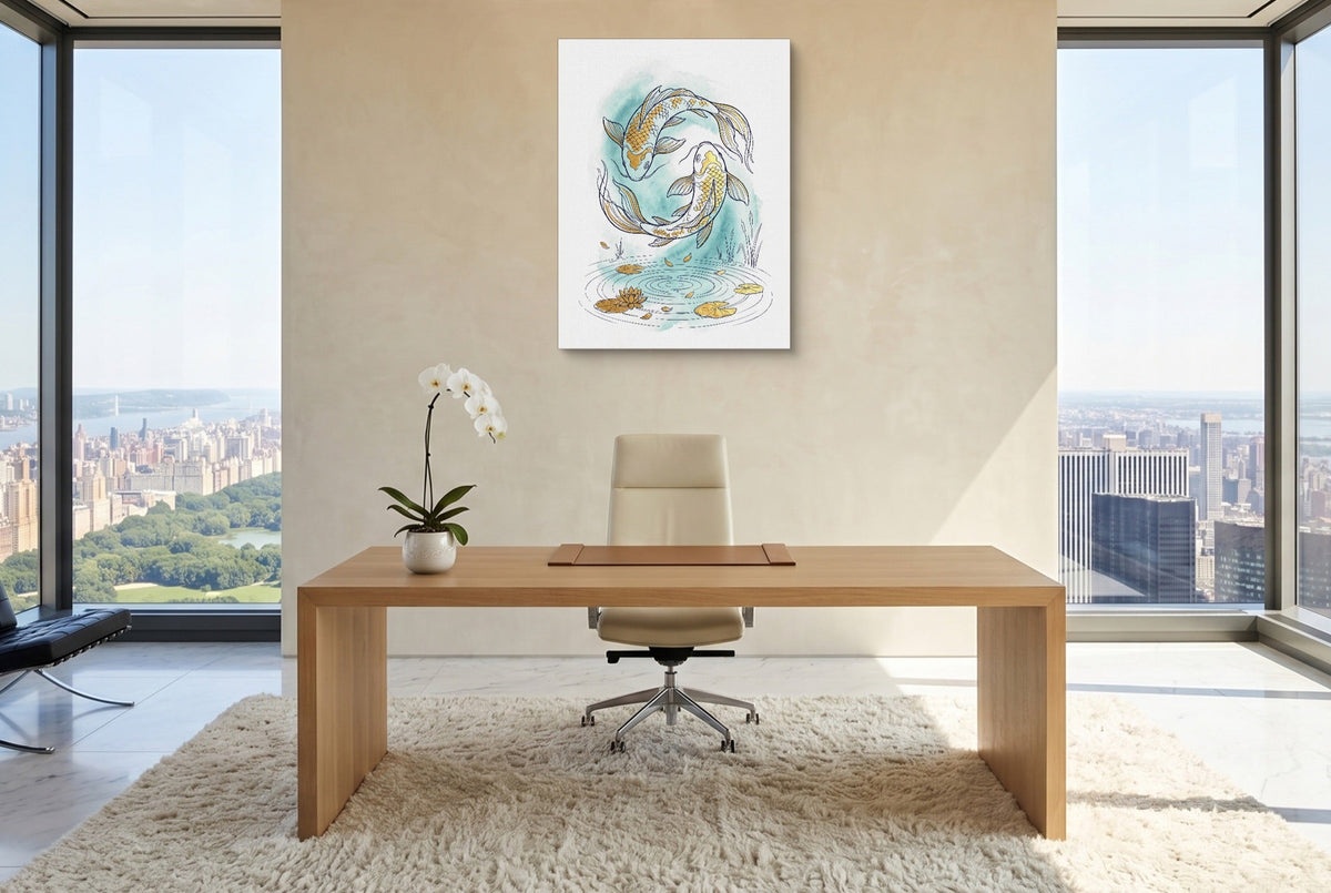 Koi Yin-Yang - Luxury Wall Art
