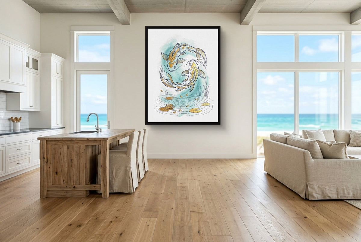 Koi Yin-Yang - Luxury Wall Art