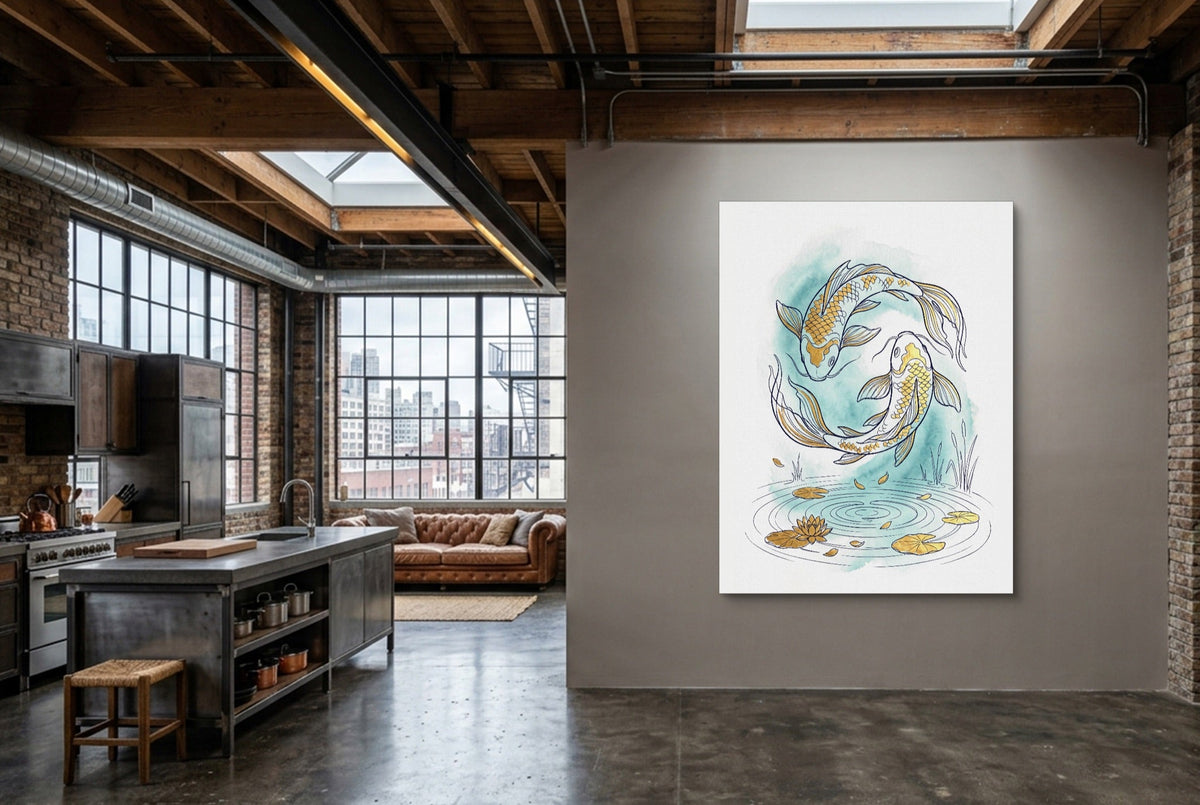 Koi Yin-Yang - Luxury Wall Art