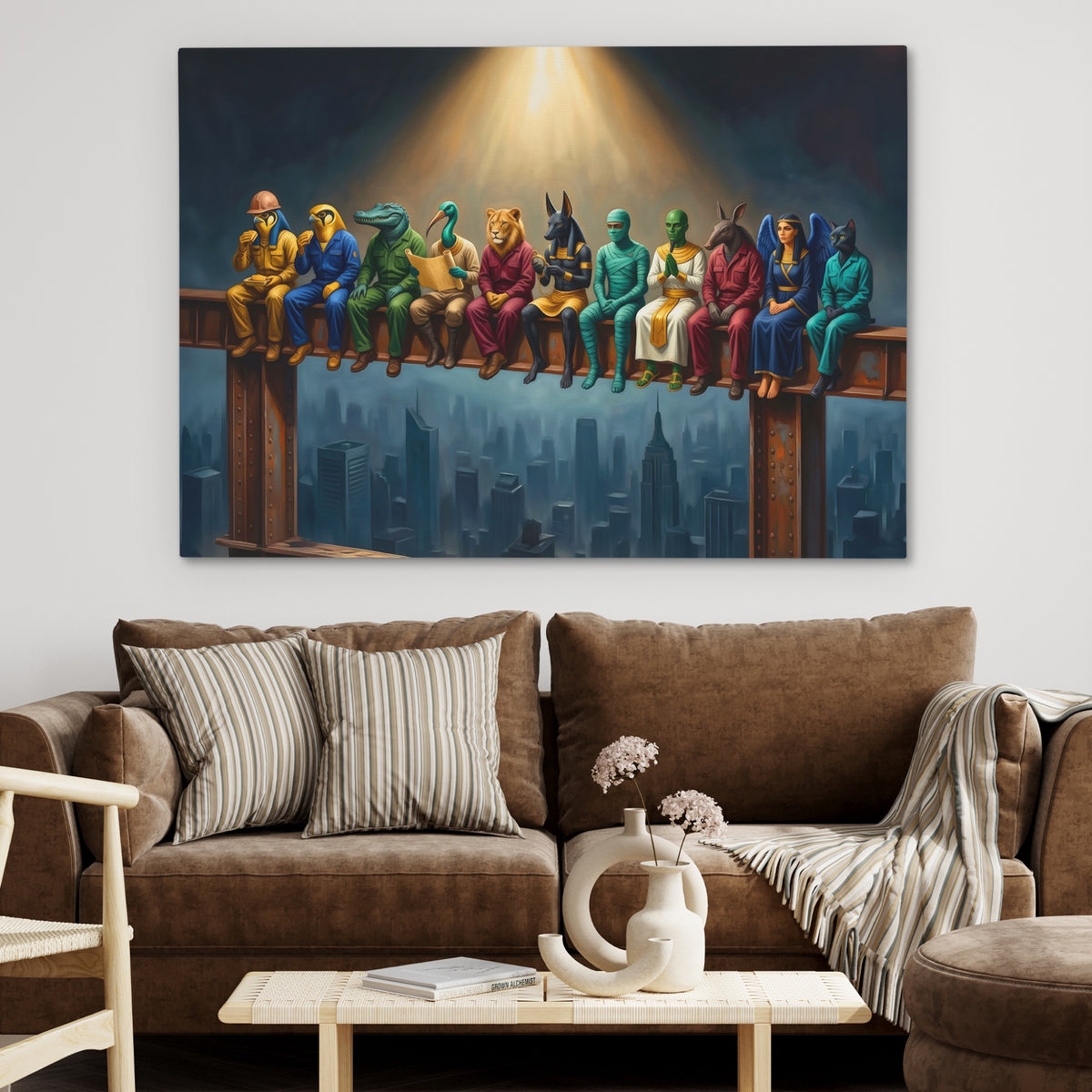 Laborers Golden Hour — Laborers Golden Hour Brown Couch 2