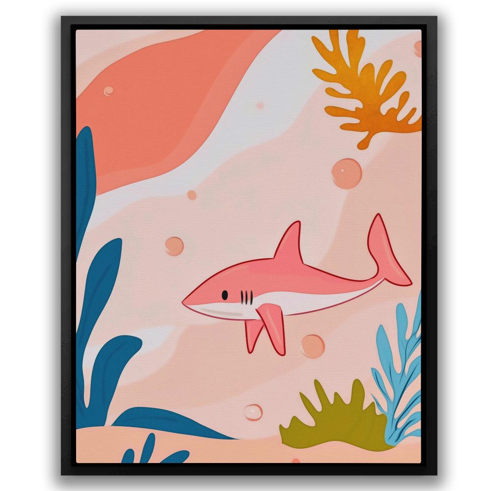 Large Pink Shark - Luxury Wall Art