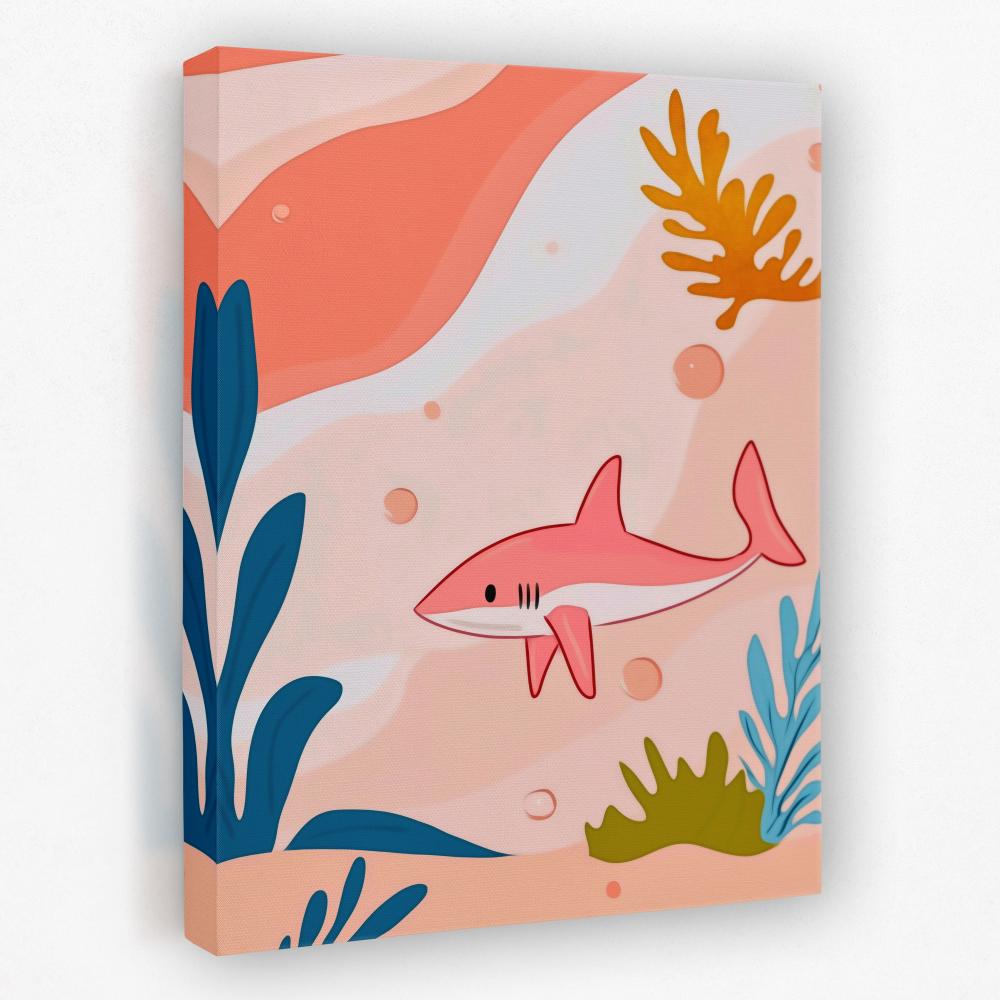 Large Pink Shark - Luxury Wall Art