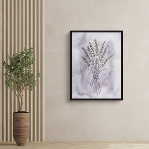 Lavender Bee Flight - Luxury Wall Art