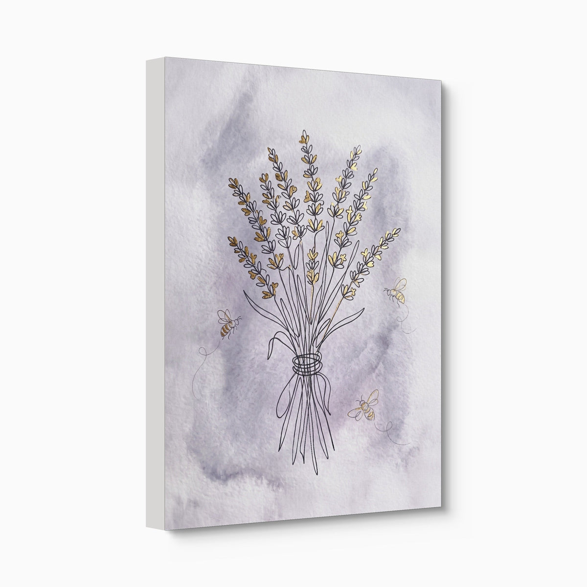 Lavender Bee Flight - Luxury Wall Art