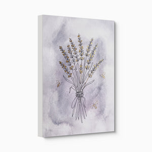 Lavender Bee Flight - Luxury Wall Art
