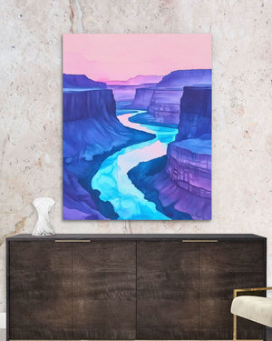 Lavender Canyon Glow - Luxury Wall Art