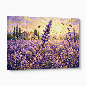 Lavender Golden Sunrise — lavender golden sunrise angled flush print