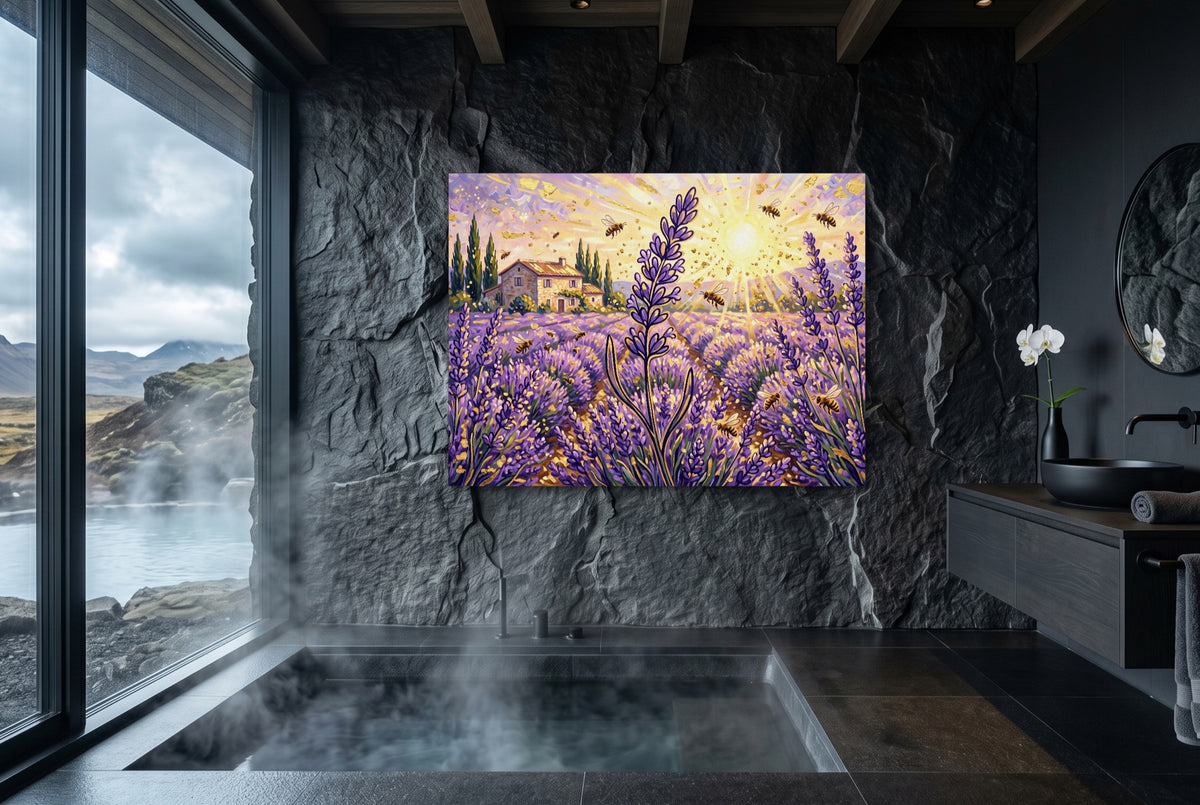 Lavender Golden Sunrise — lavender golden sunrise small bathroom with window 1land flush print