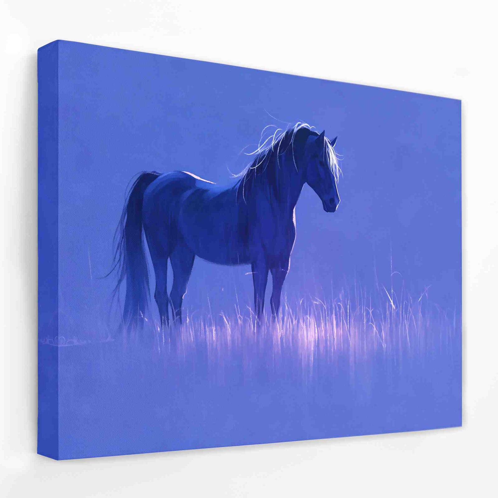 Lavender Horse - Animals Canvas Wall Art