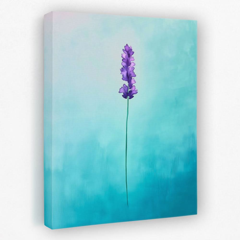 lavender flower wall decals Lavender Whisper Minimal Floral Art 40x30 / Canvas Wrap ― 1.25" (No Frame)