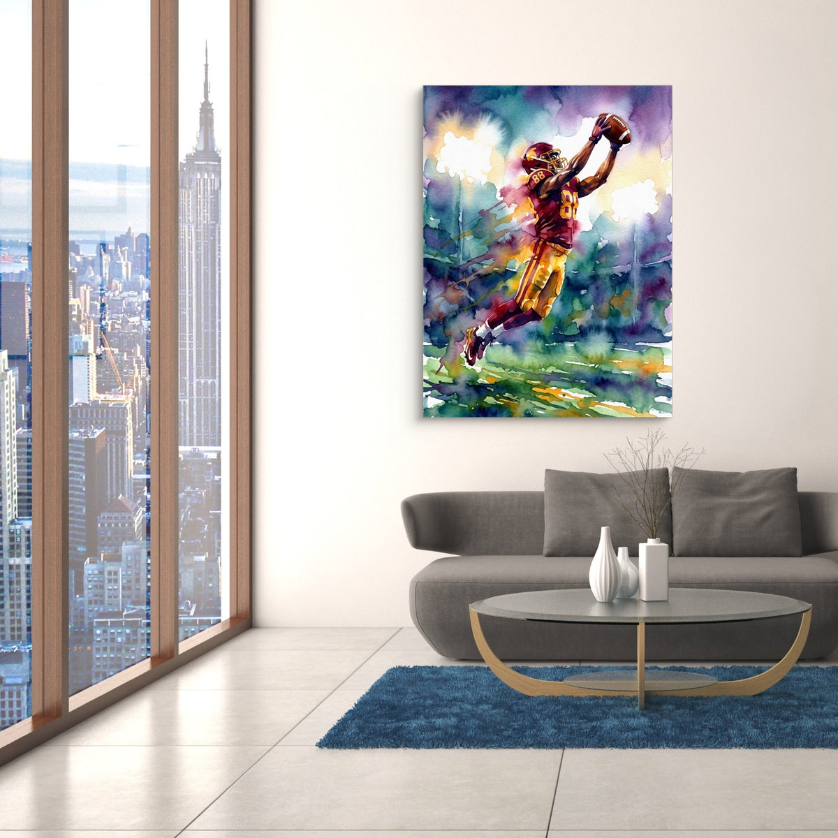 Leaping Receiver - Luxury Wall Art