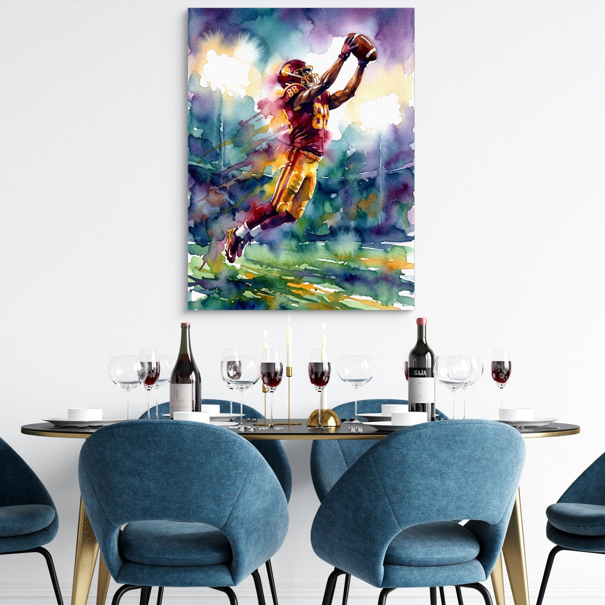 Leaping Receiver - Luxury Wall Art