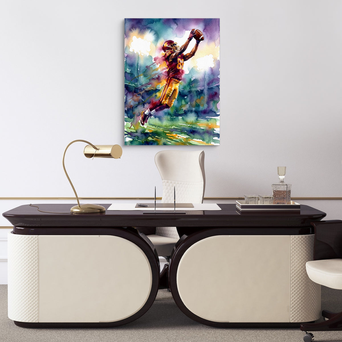 Leaping Receiver — leaping receiver sq luxury office desk 1port flush print