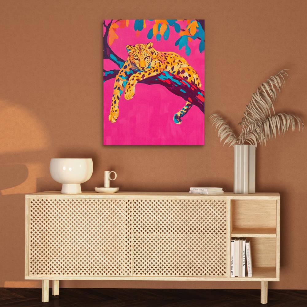 Leopard Branch Lounge - Luxury Wall Art
