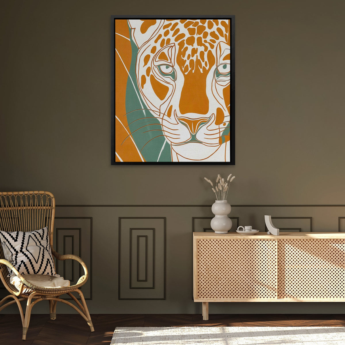 Leopard Copper Whiskers - Luxury Wall Art